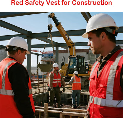 Reflective Safety Vest for Men Women Construction Vest Meet ANSI/ISEA Standard