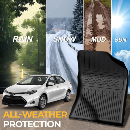 Floor Mats for Toyota Sienna 2021-2026, All Weather Floor Mats Lower Trunk Cargo Liner Accessories, Full Coverage Set (Fit 8-Seat with Spare Tire)