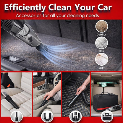 56Pcs Car Wash Cleaning Kit with Foam Gun, Car Wash Brush with Long Handle, Car Detailing Kit, Car Wheel Brush for Car Cleaning Supplies, Adjustable Hose Wash Sprayer-Quick Connector to Any Hose