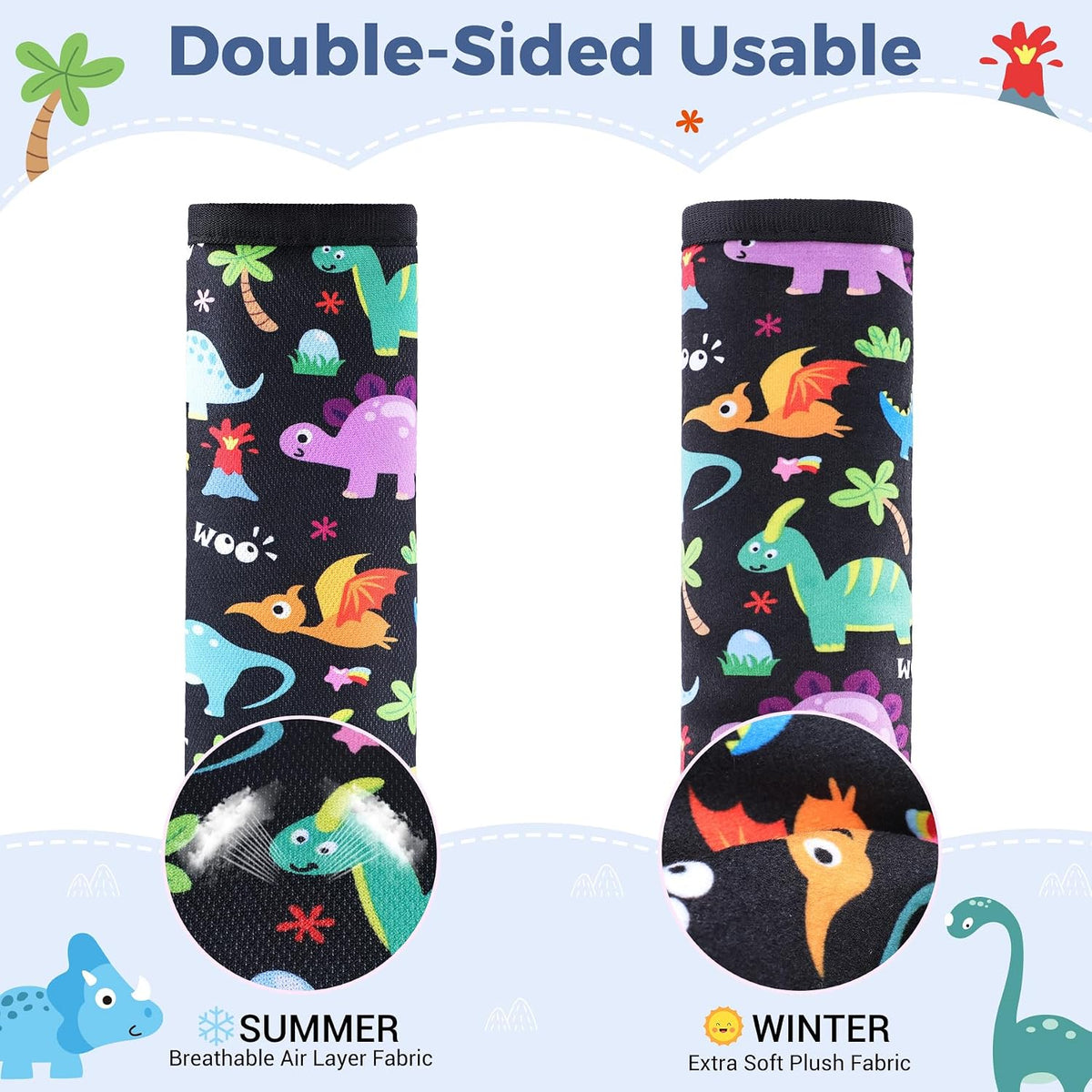 COOLBEBE Car Seat Straps Shoulder Pads for Baby Kids, Super Soft Seat Belt Covers for All Car Seats/Pushchair/Stroller/High Chair