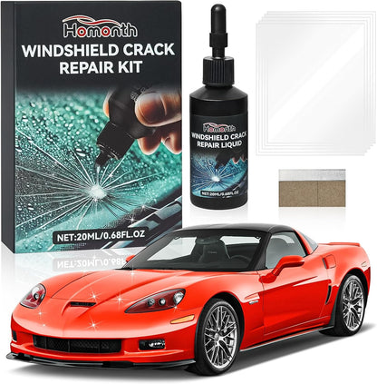 Car Windshield Crack Repair Kit - 2026 Upgrade Nano Glass Repair Liquid for Cracks & Chips, Cracks Gone Glass Remover Fluid for Quick Fix Windshields, Windows, Mirrors