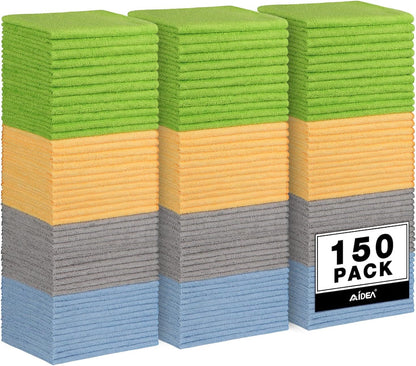 AIDEA Microfiber Cleaning Cloth 24 Pack, Microfiber Towels for Cars, Soft & Absorbent Cleaning Rags, Premium Lint Free Shop Towels for House, Kitchen, Car, 12inx16in