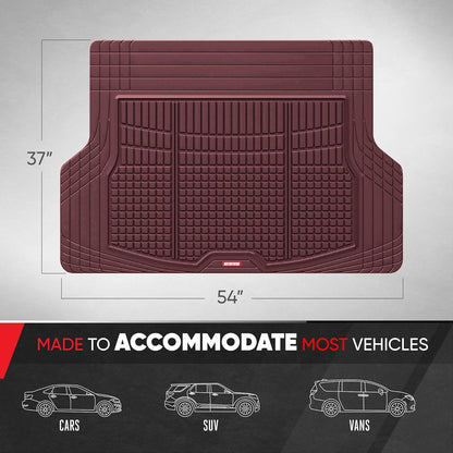Motor Trend Premium FlexTough All-Protection Cargo Mat Liner – w/Traction Grips & Fresh Design, Heavy Duty Trimmable Trunk Liner for Car Truck SUV, Black (OF-985-BK)