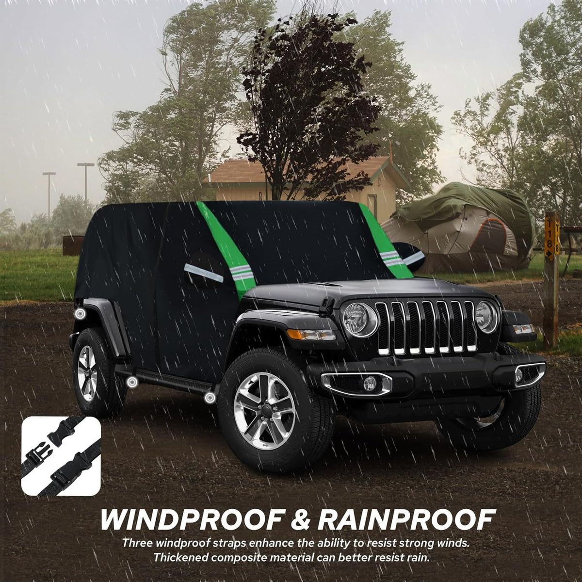 10-Layer Car Cover Waterproof All Weather for Automobiles, Soft Cotton Lining Outdoor Full Covers with Door Zipper, Universal Fit for Sedan 196"-208" L, Size A6 (See Size Chart)