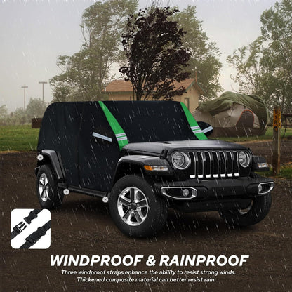 10-Layer Car Cover Waterproof All Weather for Automobiles, Soft Cotton Lining Outdoor Full Covers with Door Zipper, Universal Fit for Sedan 196"-208" L, Size A6 (See Size Chart)