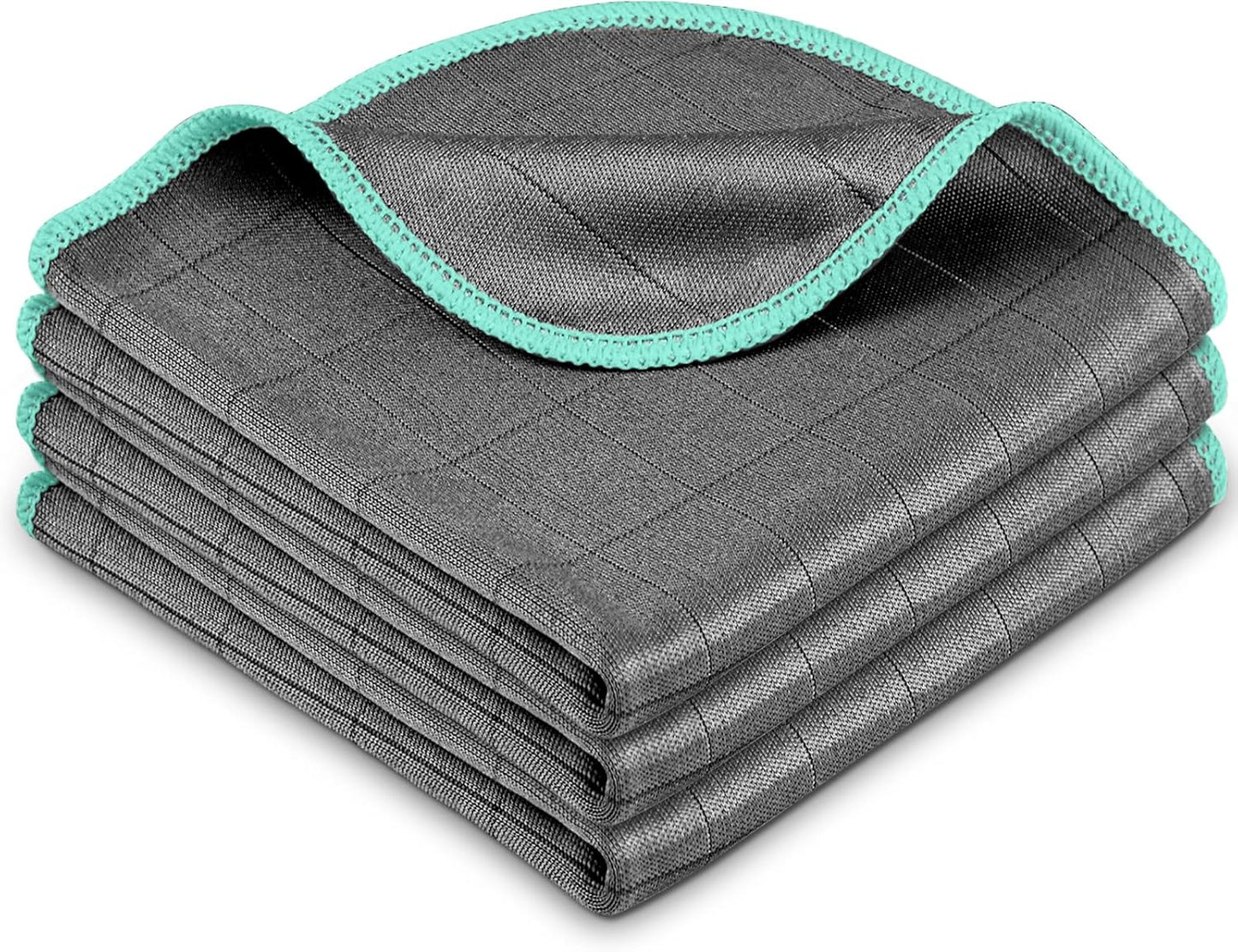 Airlab Microfiber Towels for Cars Wash Drying Thick Plush Cleaning Cloth Auto Detailing Super Absorbent for Interior & Exterior Lint Free, Streak Free, 16" X 16", 800 GSM, Pack of 4