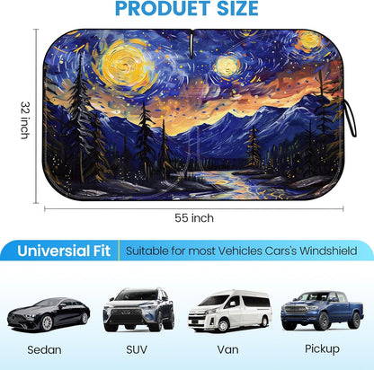 Windshield Sun Shade - Windshield Sun Shade Foldable Offers Ultimate Protection for Car Interior UV Protection Car