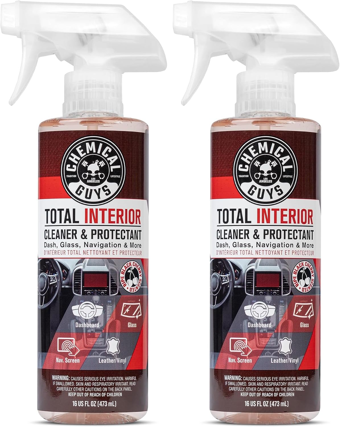 Chemical Guys Total Interior Cleaner Variety Kit With Storage Bag New Car And Black Cherry Scents Microfiber Towels Giftable Car Care Set