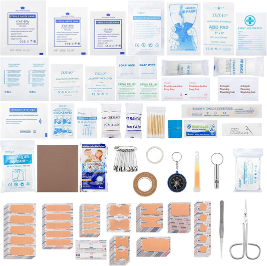 330 Piece First Aid Kit, Premium Waterproof Compact Trauma Medical Kits for Any Emergencies, Ideal for Home, Car, Travel, Camping, Hiking, Truck, Office, Sports (Medium)