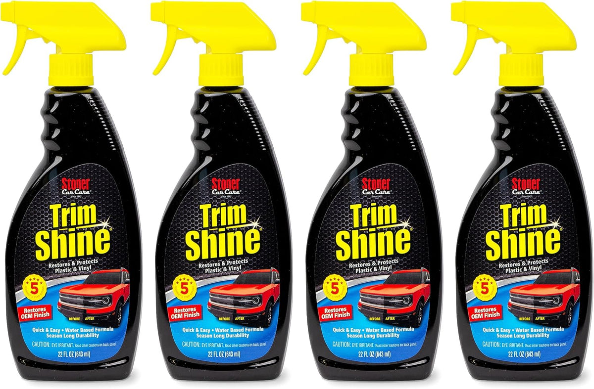 Stoner Car Care 92034-2PK Trim Shine – Black Trim and Plastic Restorer for Cars – Vinyl and Plastic Trim Protectant Coating for Interior and Exterior Use – Water-Based Formula – 22 fl oz (Pack of 2)