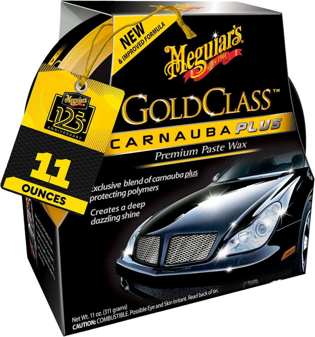 Meguiar’s Gold Class Carnauba Plus Premium Paste Wax, Car Wax Paste For Diy Drivers & Detailers, Car Wax With Carnauba + Polymer Protection For Deep Gloss, Clear Coats On Cars, Trucks & Suvs -11 Oz
