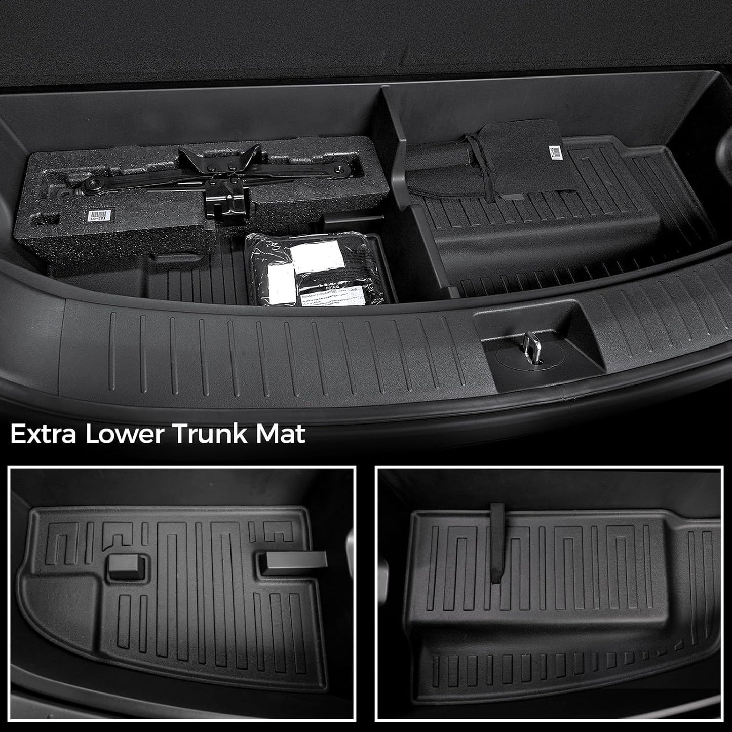 Floor Mats for Hyundai Elantra Gas 2021-2026, All Weather Floor Mats Trunk Cargo Liner and Door Sill Guards Accessories, Full Coverage Set (Not fit Hybrid Models)