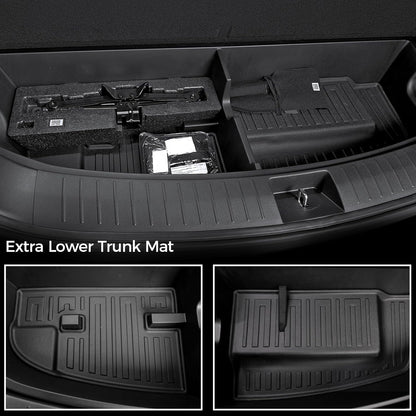 Floor Mats for Hyundai Elantra Gas 2021-2026, All Weather Floor Mats Trunk Cargo Liner and Door Sill Guards Accessories, Full Coverage Set (Not fit Hybrid Models)