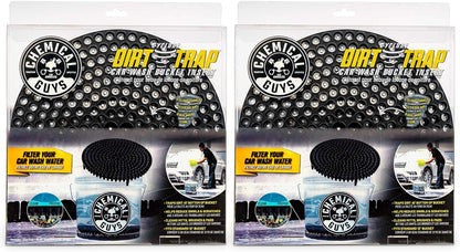 Chemical Guys Cyclone Dirt Trap Car Wash Bucket Insert Black Color (2 Pack) - DIRTTRAP01_02