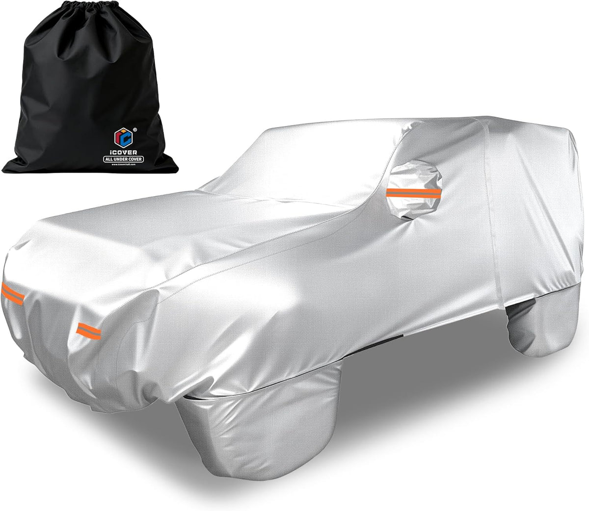 iCOVER Car Cover, Waterproof All Weather Car Covers for Honda Civic Toyota Corolla Chevy Cruze Kia Forte, Outdoor Full Exterior Cover with Detachable Tire Covers, Car Cover for Sedan, Fits up to 193"