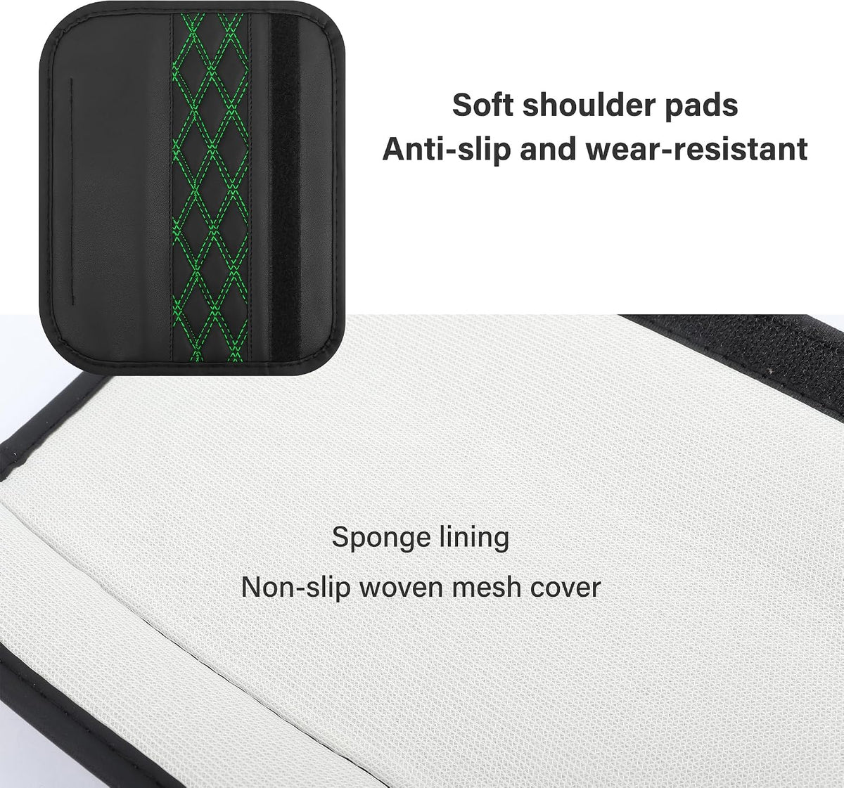 2PCS Car Seat Belt Cover Pads,Leather Seatbelt Covers Protect Shoulder and Neck Car Accessories Interior,Universal Car Seat Strap Pads Car Decorations for Most Cars Trucks (Black/Red)