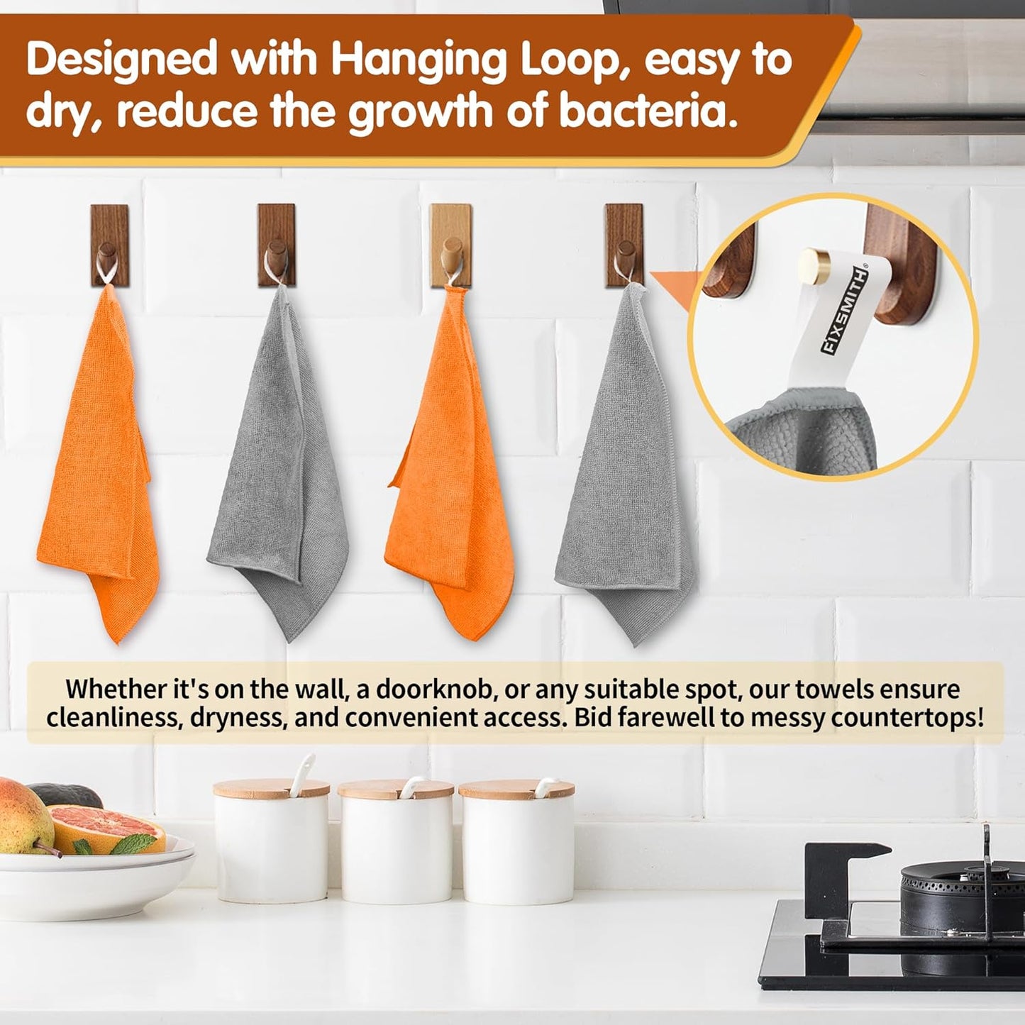 FIXSMITH Microfiber Cleaning Cloth - Pack of 50, Microfiber Towels for Cars 16 x 12 in, Highly Absorbent Cleaning Rags, Lint-Free, Streak-Free Cleaning Cloths for Car Kitchen Home Office