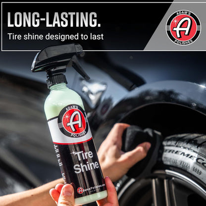 Adam's Tire Shine 16oz - Tire Dressing Spray with Added SIO2 for Rubber Protection, Gives A Glossy Wet Look & No Sling