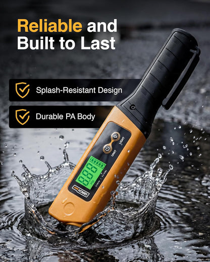 2-in-1 Digital Tire Pressure Gauge with Magnetic LED Work Light, USB Rechargeable, Lab Tested Air Gauge, 150 PSI