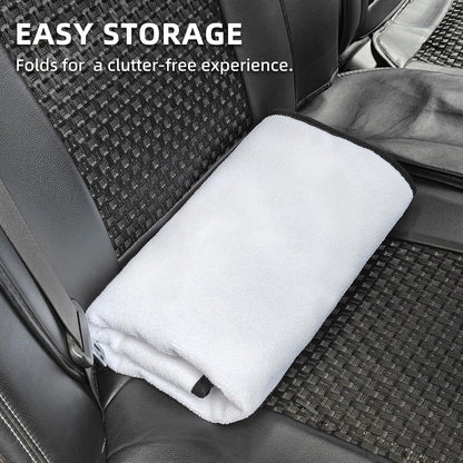 Waterproof Sweating Car Seat Cover for Post Gym Workout, Running, Swimming, Beach and Hiking, Universal Fit Non-Slip Towel Bucket Seat Protector for Cars SUV Trucks, Machine Washable (Grey)