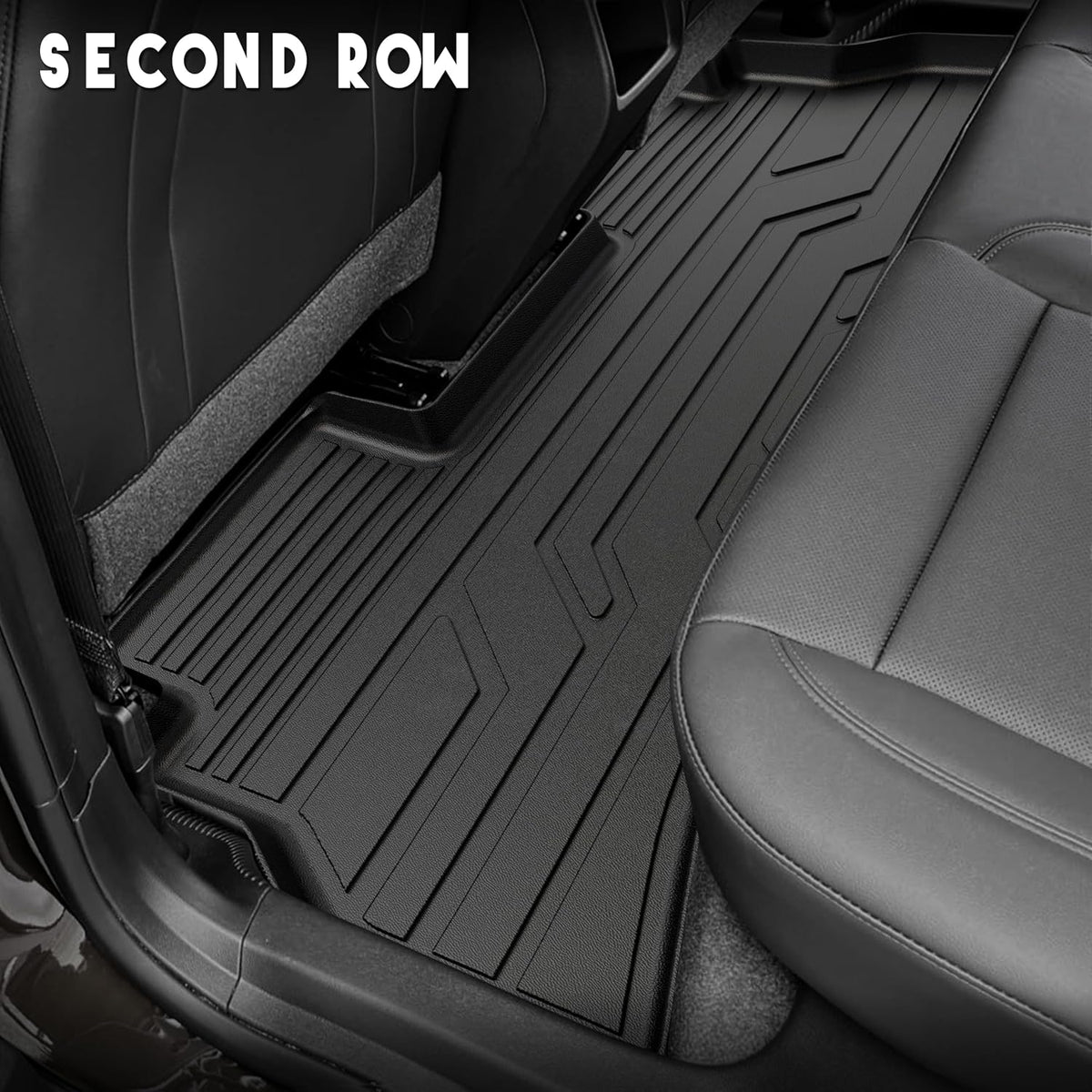 KARPAL Floor Mats for 2007-2013 Chevy Silverado & GMC Sierra 1500 Crew Cab / 2007-2014 2500/3500 HD(Footwell Coverage), All-Weather TPE Custom Fit Floor Liners Car Accessories