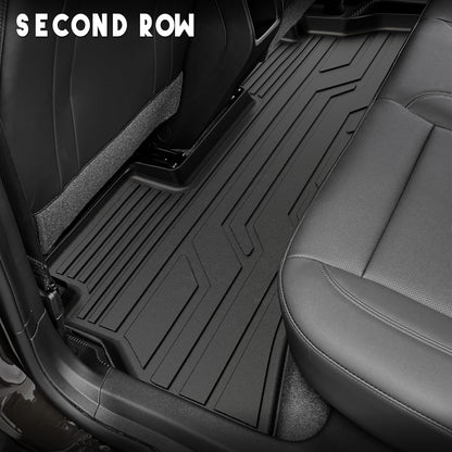 KARPAL Floor Mats for 2007-2013 Chevy Silverado & GMC Sierra 1500 Crew Cab / 2007-2014 2500/3500 HD(Footwell Coverage), All-Weather TPE Custom Fit Floor Liners Car Accessories