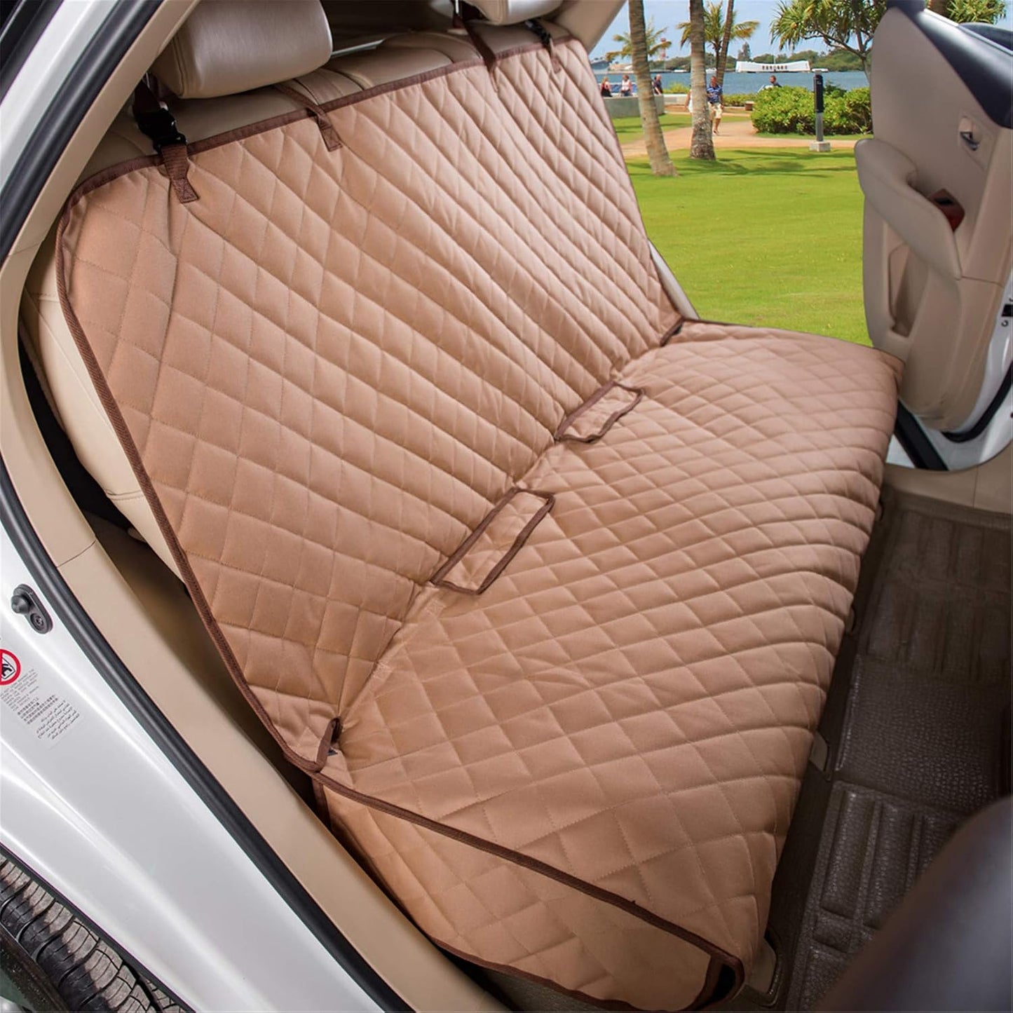 VIEWPETS Bench Car Seat Cover Protector - Waterproof, Heavy-Duty and Nonslip Pet Car Seat Cover for Dogs with Universal Size Fits for Vehicles, Trucks & SUVs