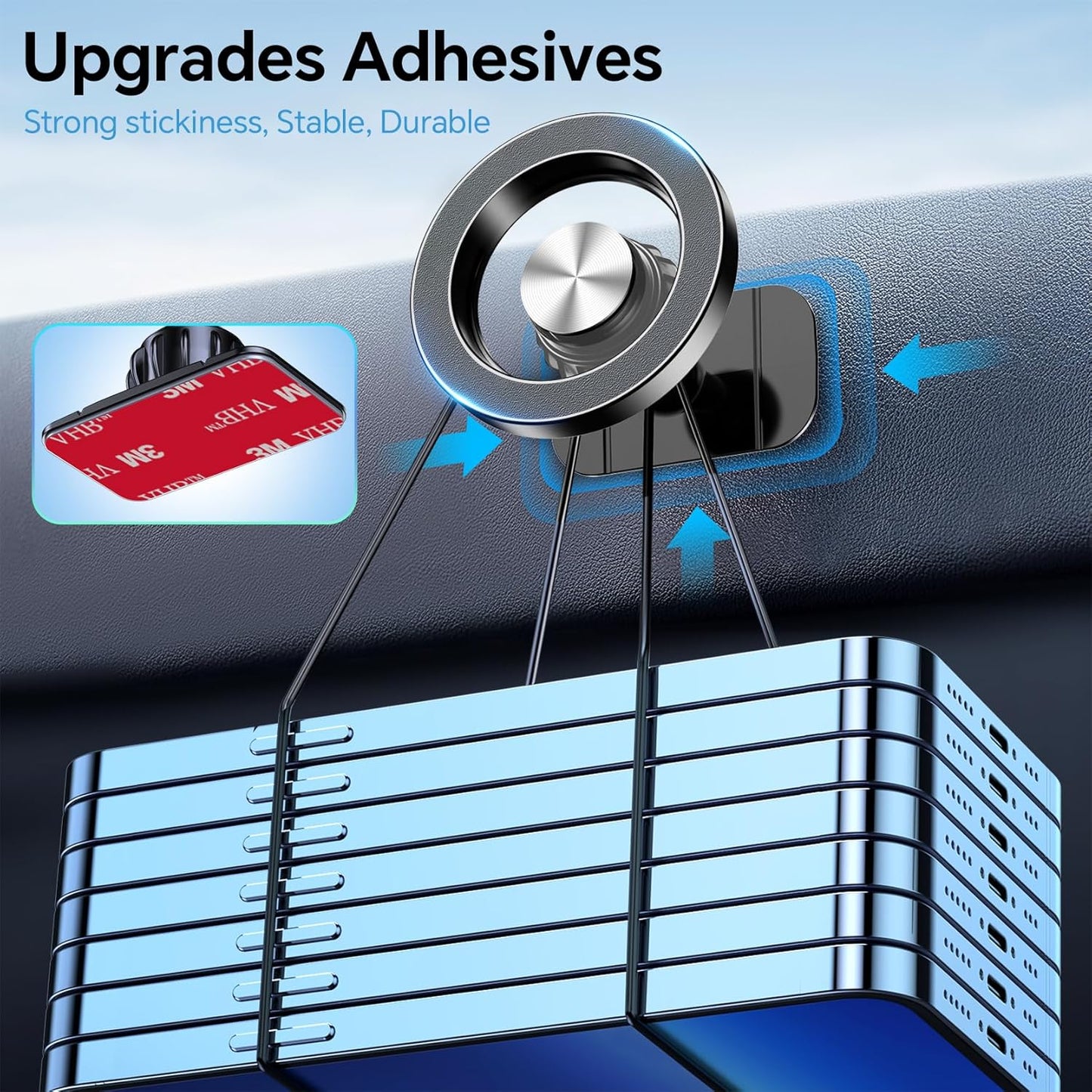 Kaistyle for Magsafe Car Mount【Strong Magnets】Magnetic Phone Holder for Car Phone Holder Mount Dash Mounted Holders Phone Holders for Your Car Accessories for Women Men for iPhone 17 Pro Max 16 15 14
