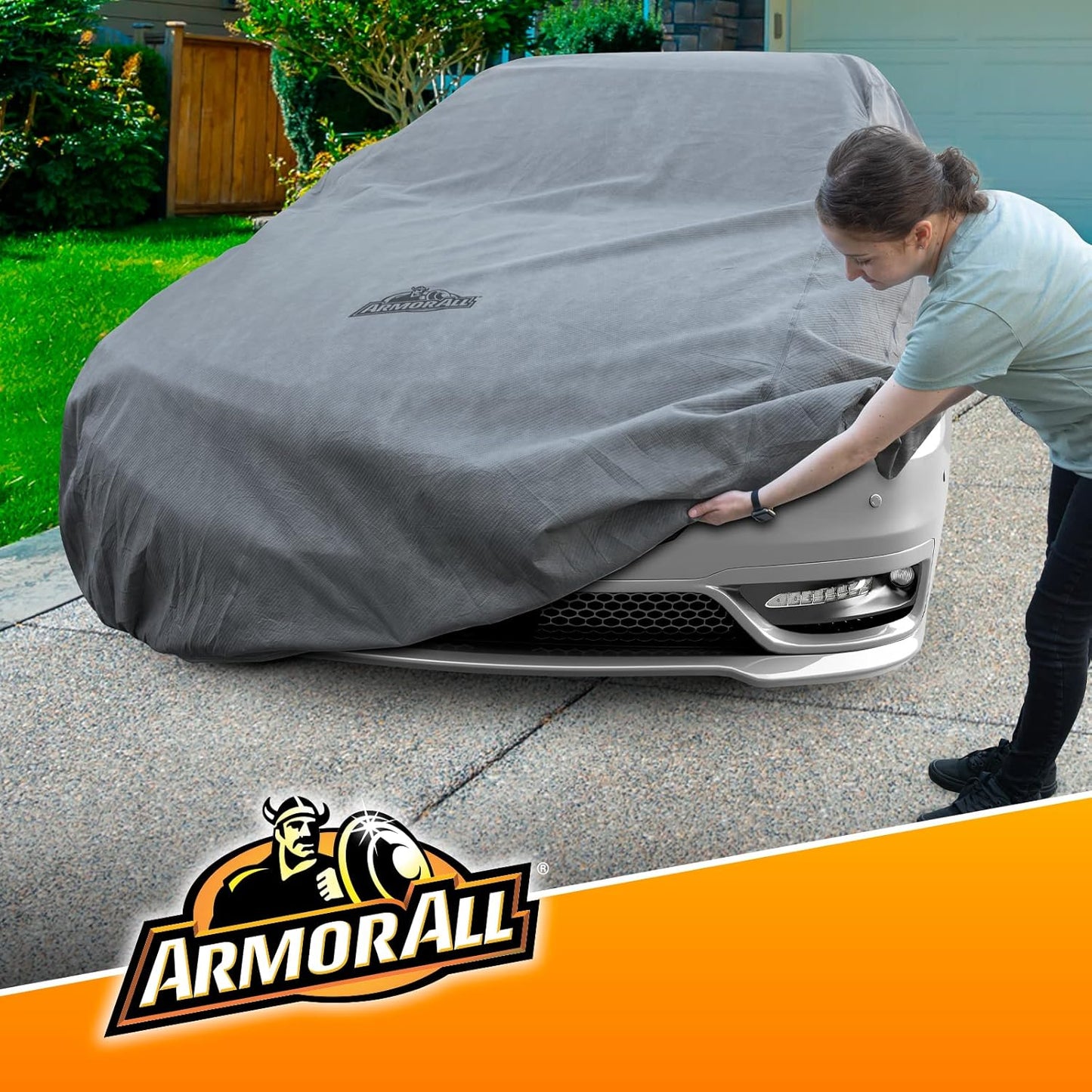 Armor All Heavy Duty Premium All-Weather SUV Car Cover by Season Guard; Max Protection from Sun Rain Wind & Snow for SUV or CUV up to 205" in Length; Indoor & Outdoor Covers; Grey