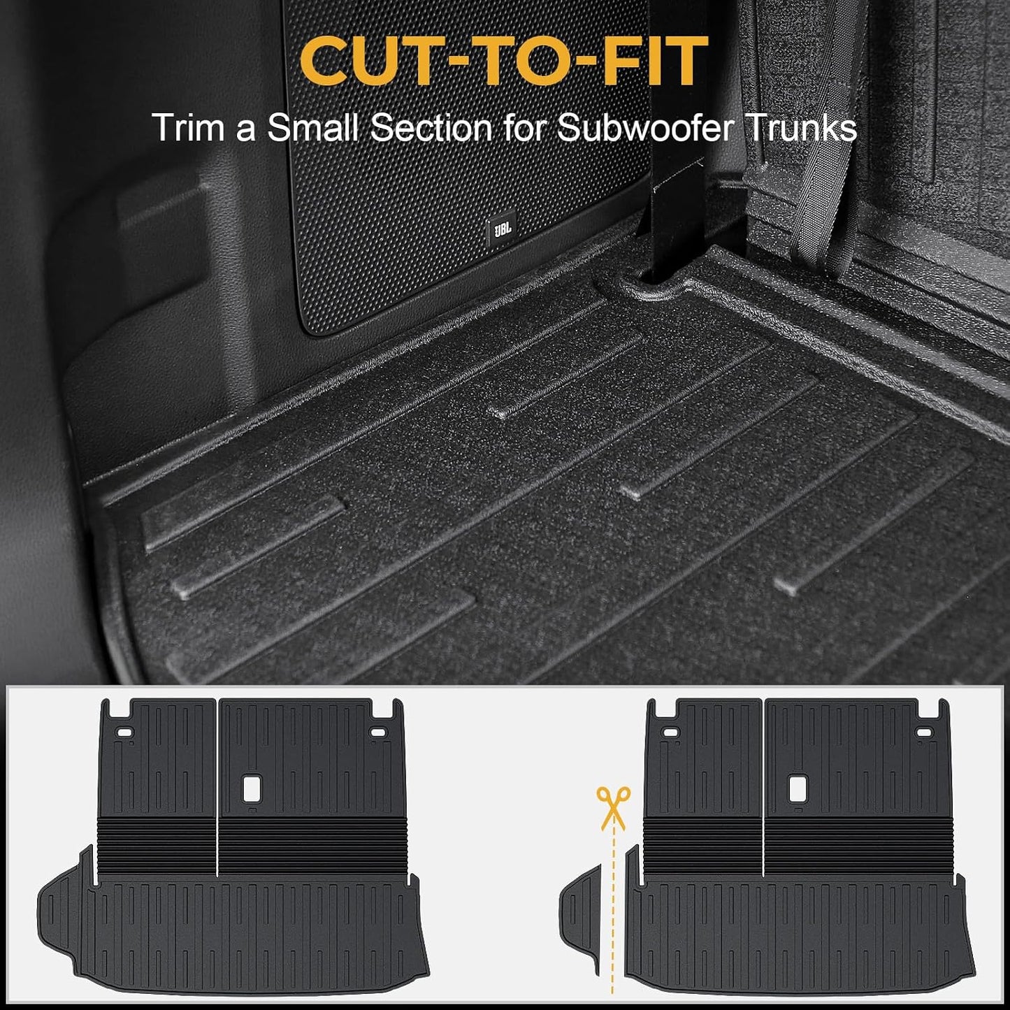 Floor Mats for Toyota Sienna 2021-2026, All Weather Floor Mats Lower Trunk Cargo Liner Accessories, Full Coverage Set (Fit 8-Seat with Spare Tire)