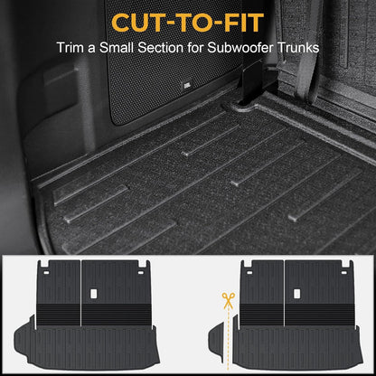 Floor Mats for Toyota Sienna 2021-2026, All Weather Floor Mats Lower Trunk Cargo Liner Accessories, Full Coverage Set (Fit 8-Seat with Spare Tire)