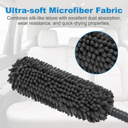 15.8" Car Duster Chenille,Car Accessories Duster Interior for Men,Washable Reusable Duster for Blind,Home,Car,Desk