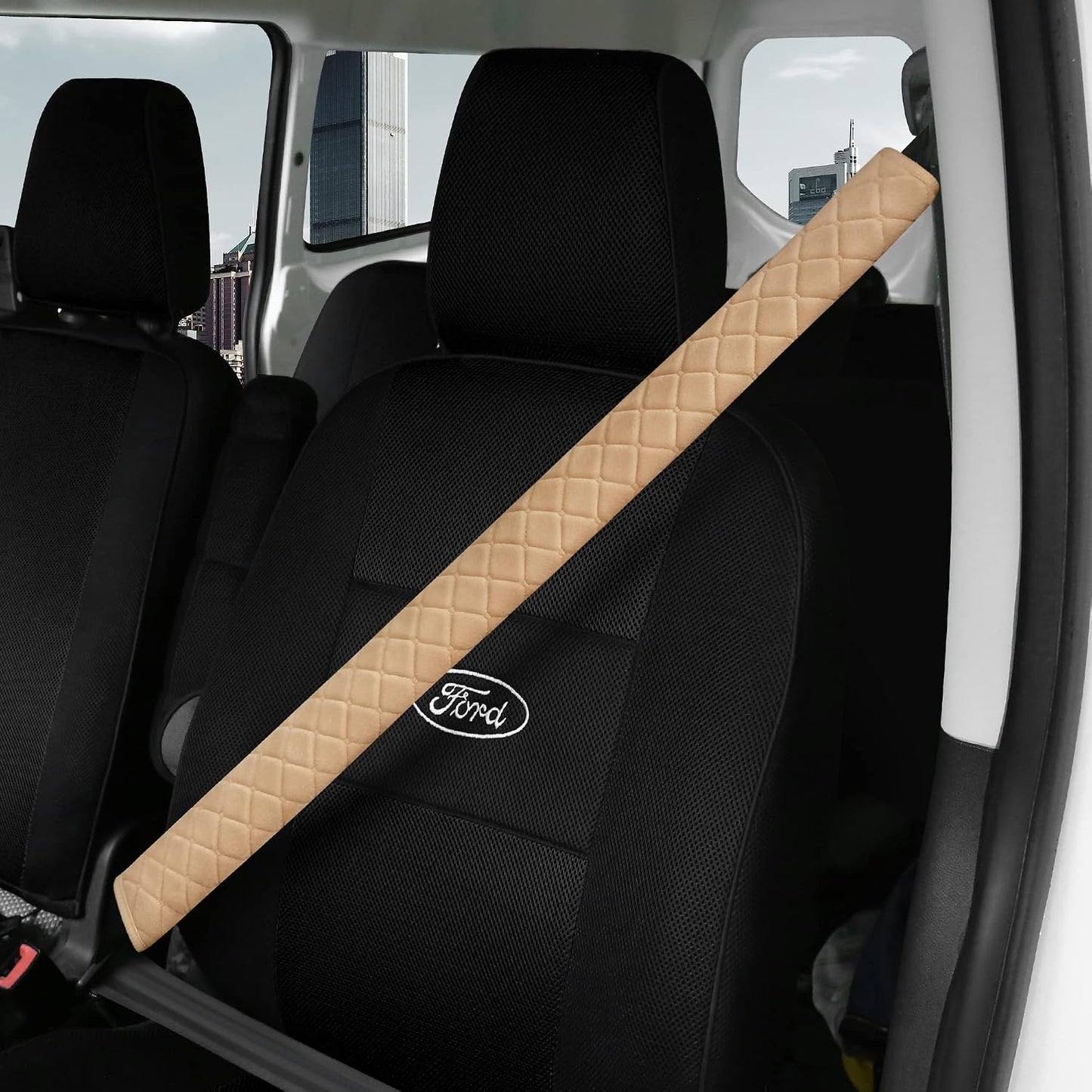 HighnessHwoo Extra Long Seatbelt Covers for Adults Kids Women & Men, Soft Car Seat Belt Strap Cushion for Sedan, SUV, Trucks, Shoulder Neck Chest Protector Pads, Auto Accessories, 1pc, Gray, 25.5in