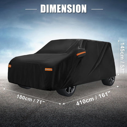 X AUTOHAUX Car Cover for Honda Civic Sedan/Coupe 210D-PU Outdoor Full Car Cover All Weather with Door Zipper for Waterproof Windproof Sun Rain Snow Protection