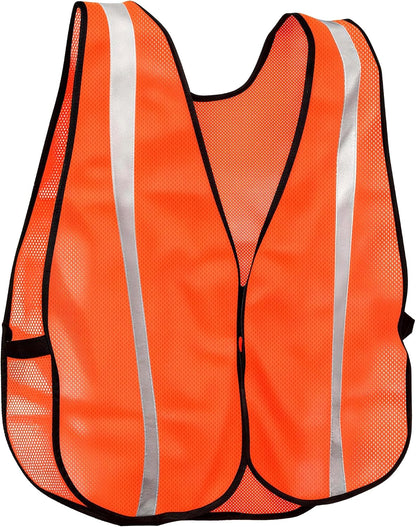 KAYGO High Visibility Safety Vest 1-Inch Reflective Strips Front/Back, KG0008, Breathable Mesh, One Size, Unisex