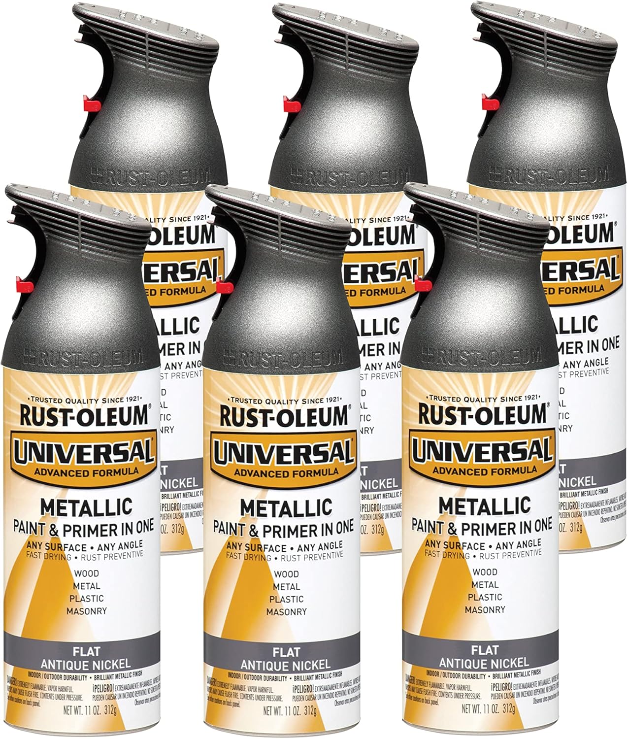 Rust-Oleum 302151 Universal All Surface Clear Topcoat Spray, 11 oz, Dead Flat Clear - Colors B