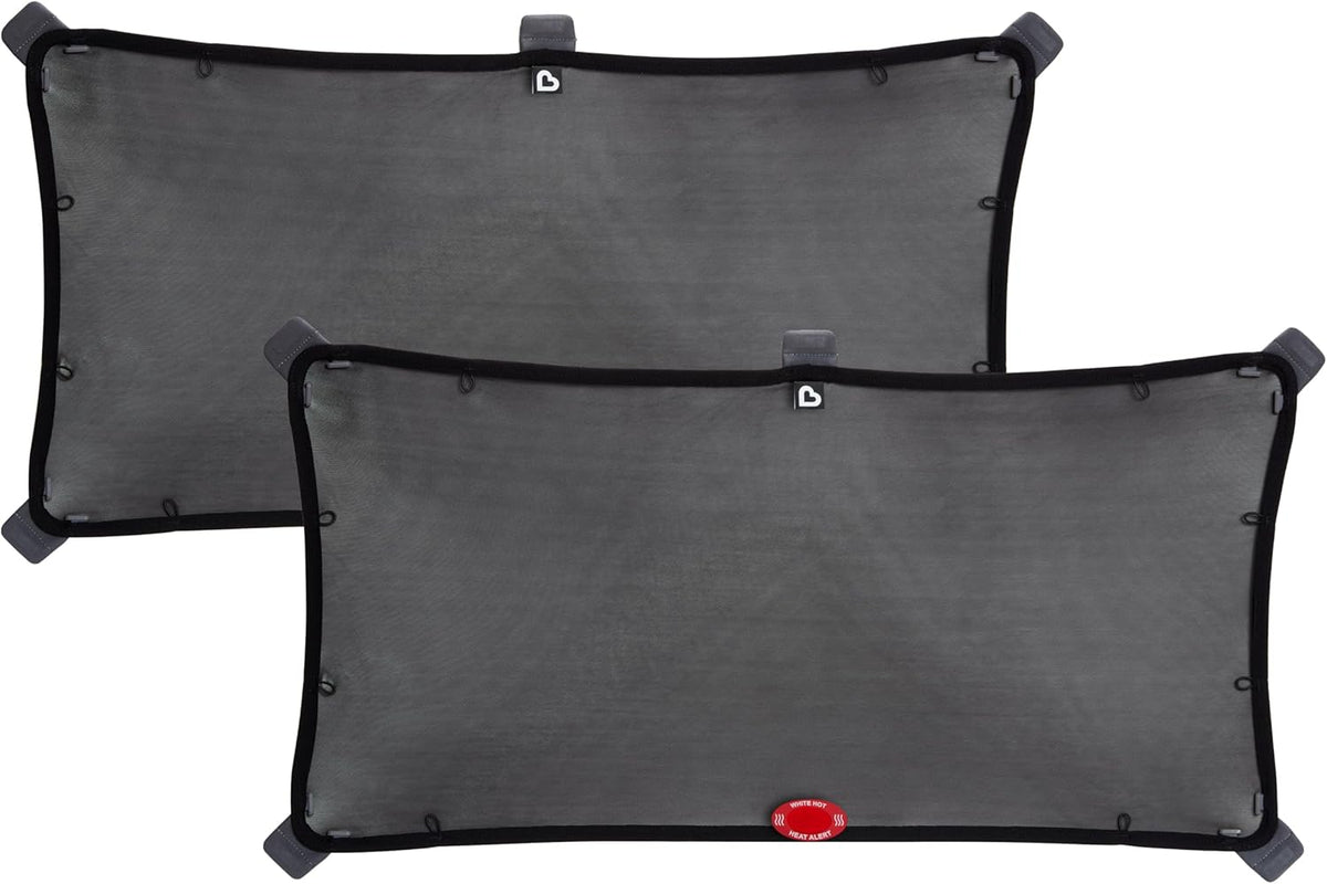 Munchkin® Brica® Magnetic Stretch to Fit™ Car Window Shade for Baby, Side Window Sun Shade, Black, 1 Pack