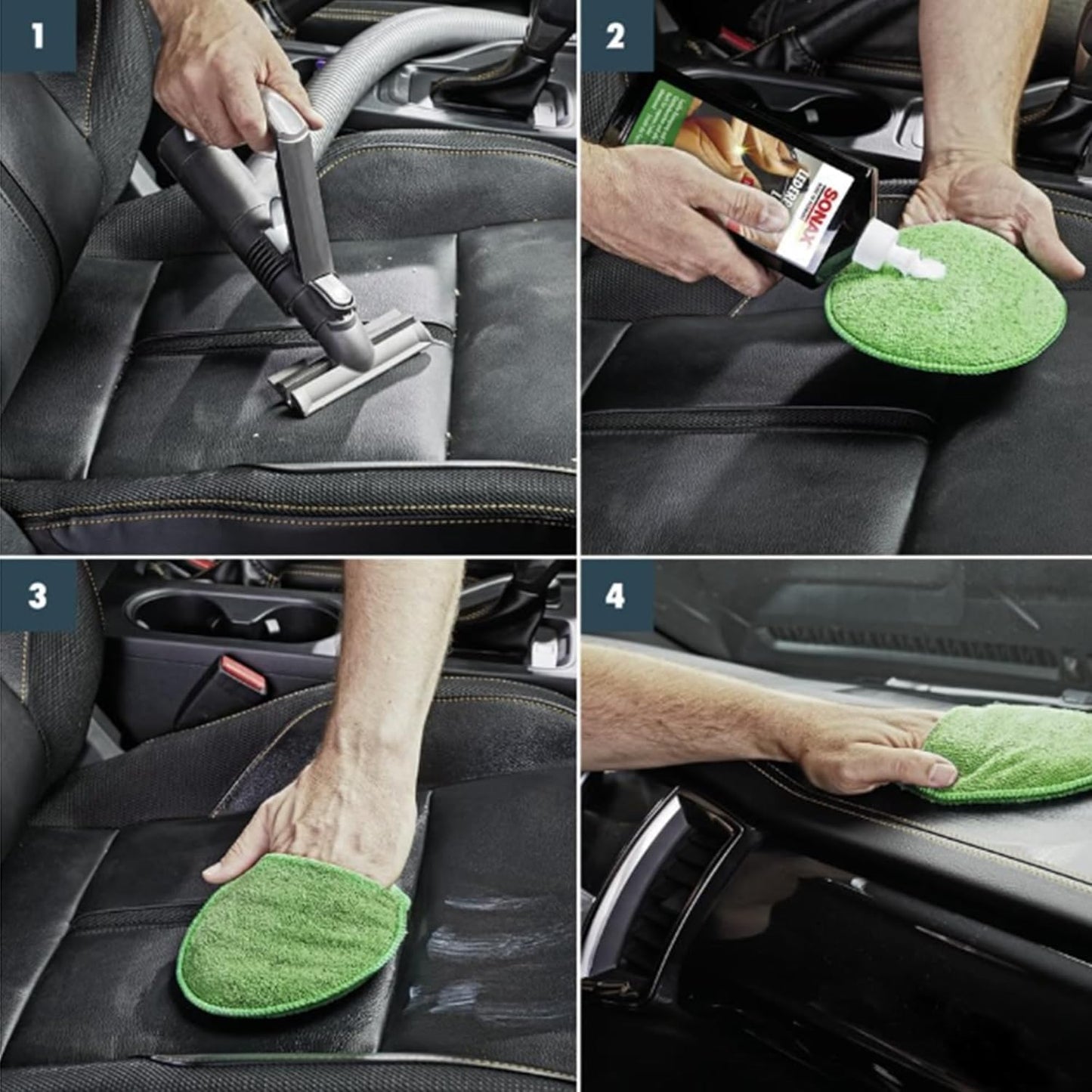 SONAX Premium Class Leather Care Cream | Car Leather Conditioner | Restores & Protects Seats | Prevents Cracking & Fading | 250ml