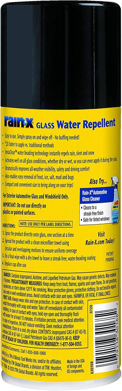 Rain-X 630168 Glass Water-Repellent Aerosol 12 oz.