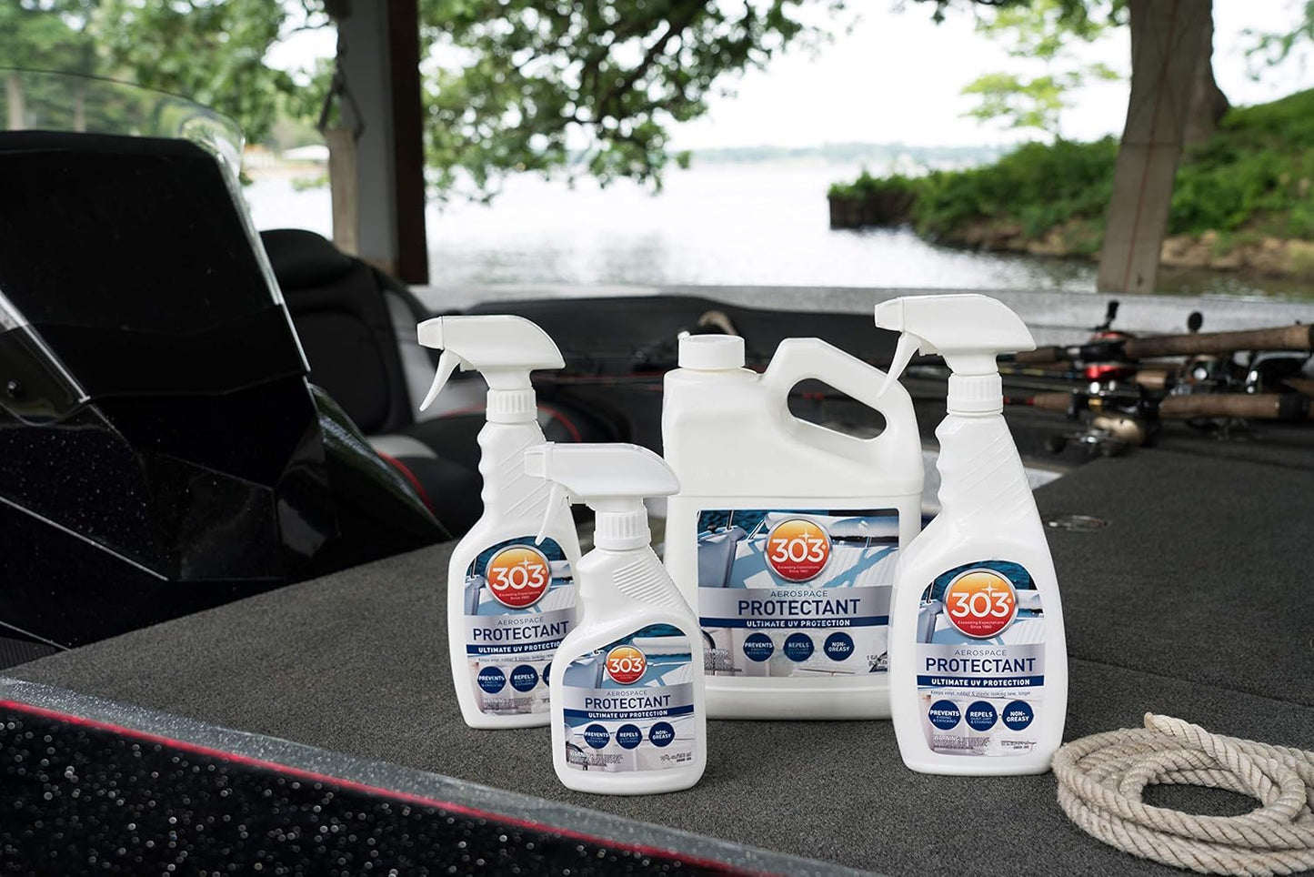 303 Products Marine Aerospace Protectant Spray, UV Protection for Boat Vinyl & Surfaces – Repels Dust, Dirt & Staining, Matte Finish, Restores Like-New Appearance, 32 oz
