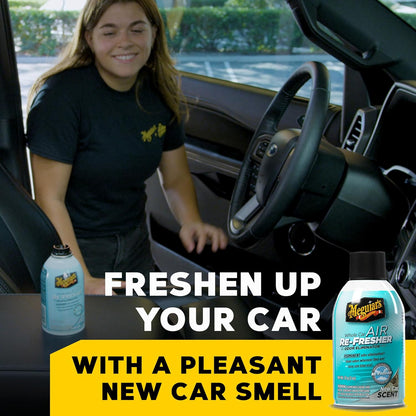 Meguiar’s Whole Car Air Refresher Odor Eliminator, Summer Breeze, 2 Oz— Car Air Freshener For Commuters, Detailers; Mist Refreshes Cabin For Sedan, Suv, Truck, Van