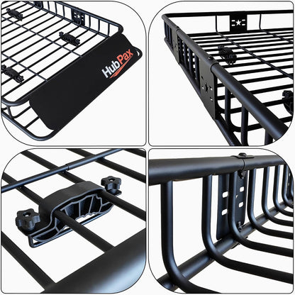 21 Cu Ft. Car Rooftop Cargo Carrier Bag Car Roof Top Bag Cargo Carrier | Fit All Vehicle with/Without Rack, Includes Anti-Slip Mat, 8 Reinforced Straps, 6 Door Hooks, Luggage Lock