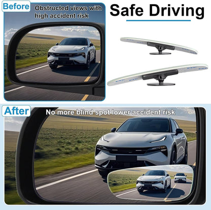 BFXM Blind Spot Mirrors 2 Pack, Car Accessories Frameless Side Mirror Blindspot Convex HD Glass, Side View Mirror Blindspot with Wide Angle Adjustable Stick for Car SUV and Trucks