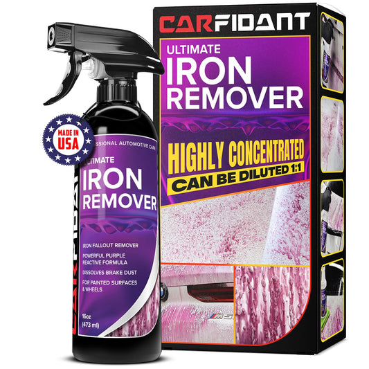 Carfidant Iron Remover for Car Detailing – Color-Changing Formula for Brake Dust & Iron Build-Up | Safe for Paint, Wheels & Coatings | pH Neutral Spray – 16 fl. oz.