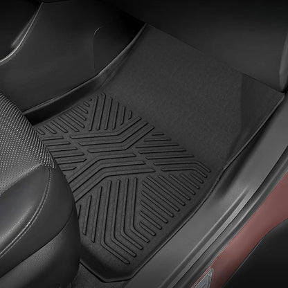 KARPAL Floor Mats for 2007-2013 Chevy Silverado & GMC Sierra 1500 Crew Cab / 2007-2014 2500/3500 HD(Footwell Coverage), All-Weather TPE Custom Fit Floor Liners Car Accessories