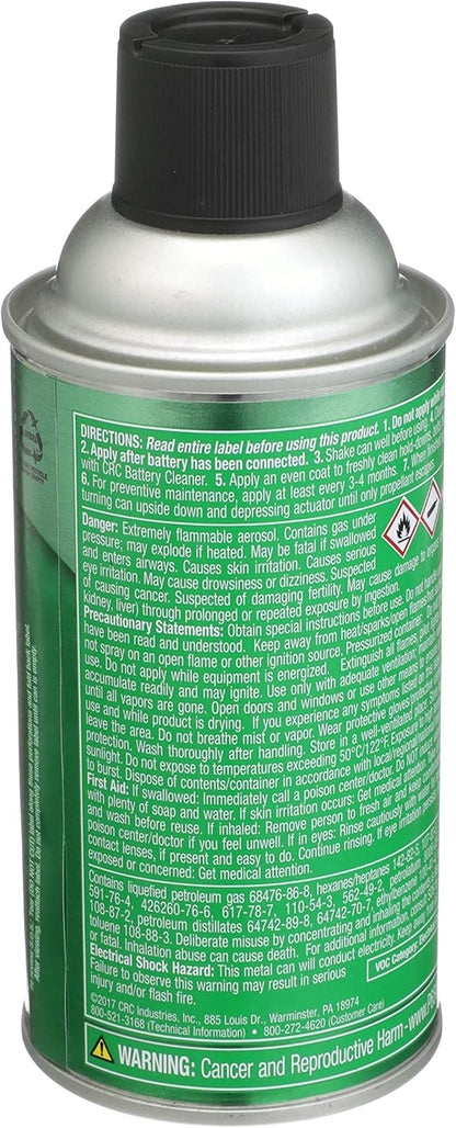 CRC Battery Terminal Protector, 7.5 Wt Oz, Lead-Free, Enhances Battery Life, Prevents Corrosion-Related Leakage, Aerosol Spray
