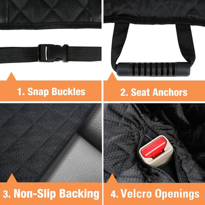 PETICON Waterproof Scratchproof Pet Bench Seat Covers for Cars, SUVs, Nonslip Durable Back Seat Cover for Dogs, 600D Oxford Fabric, Machine Washable