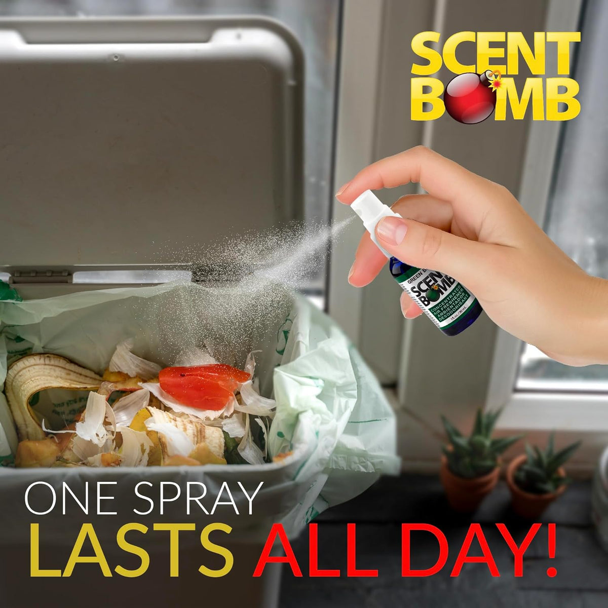 Scent Bomb Air Freshener Spray, Long-Lasting Odor Eliminator - Effective Deodorizer for Home & Car, Fresh Room Spray for Kitchen, Bathroom & Smell Neutralizer - 1 oz Pack of 4, Black Cherry Scent