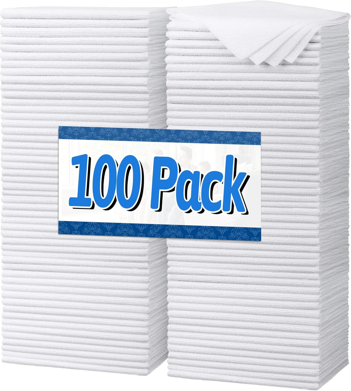 FIXSMITH Microfiber Cleaning Cloth - Pack of 50, Microfiber Towels for Cars 16 x 12 in, Highly Absorbent Cleaning Rags, Lint-Free, Streak-Free Cleaning Cloths for Car Kitchen Home Office