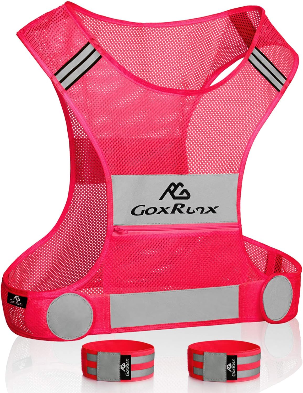 Reflective Vest Running Gear,Lightweight Reflective Safety Vests with Arm Bands